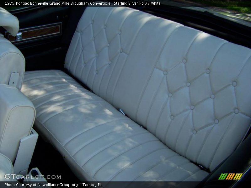 Sterling Silver Poly / White 1975 Pontiac Bonneville Grand Ville Brougham Convertible