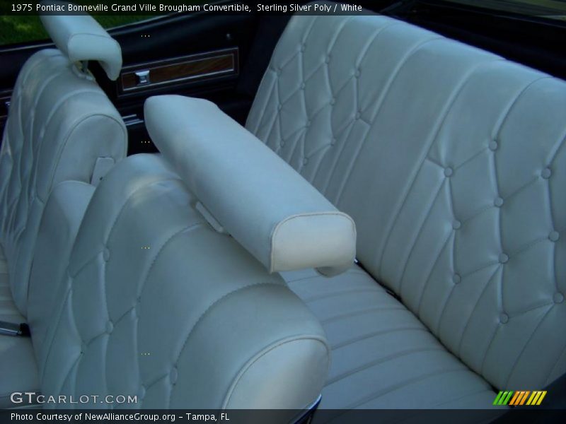 Sterling Silver Poly / White 1975 Pontiac Bonneville Grand Ville Brougham Convertible