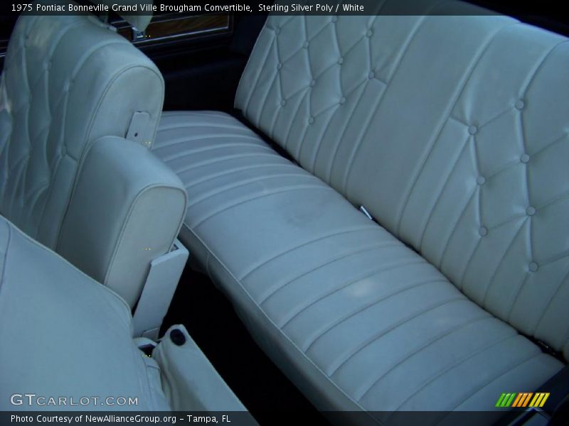 Sterling Silver Poly / White 1975 Pontiac Bonneville Grand Ville Brougham Convertible