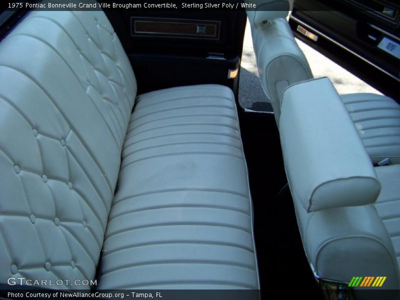 Sterling Silver Poly / White 1975 Pontiac Bonneville Grand Ville Brougham Convertible