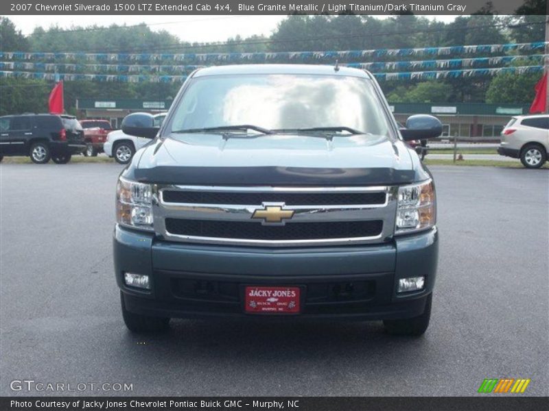 Blue Granite Metallic / Light Titanium/Dark Titanium Gray 2007 Chevrolet Silverado 1500 LTZ Extended Cab 4x4