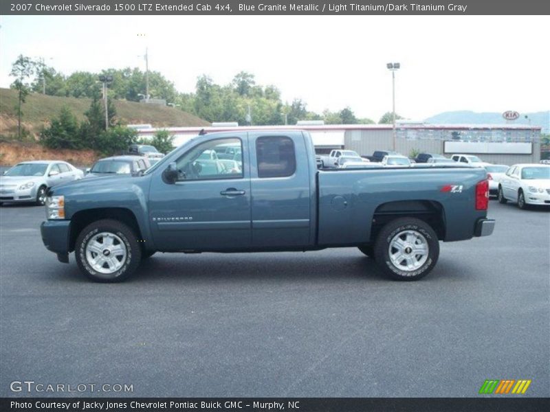 Blue Granite Metallic / Light Titanium/Dark Titanium Gray 2007 Chevrolet Silverado 1500 LTZ Extended Cab 4x4