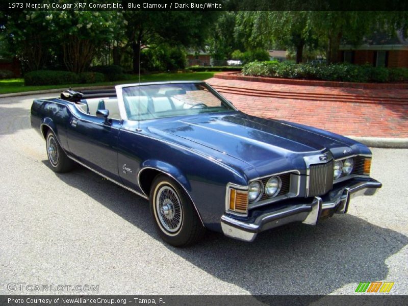 Blue Glamour / Dark Blue/White 1973 Mercury Cougar XR7 Convertible
