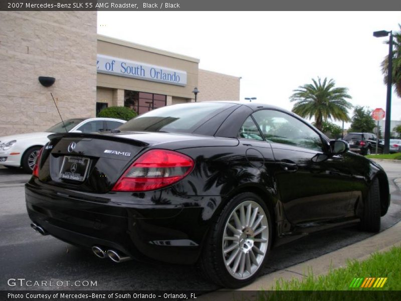 Black / Black 2007 Mercedes-Benz SLK 55 AMG Roadster