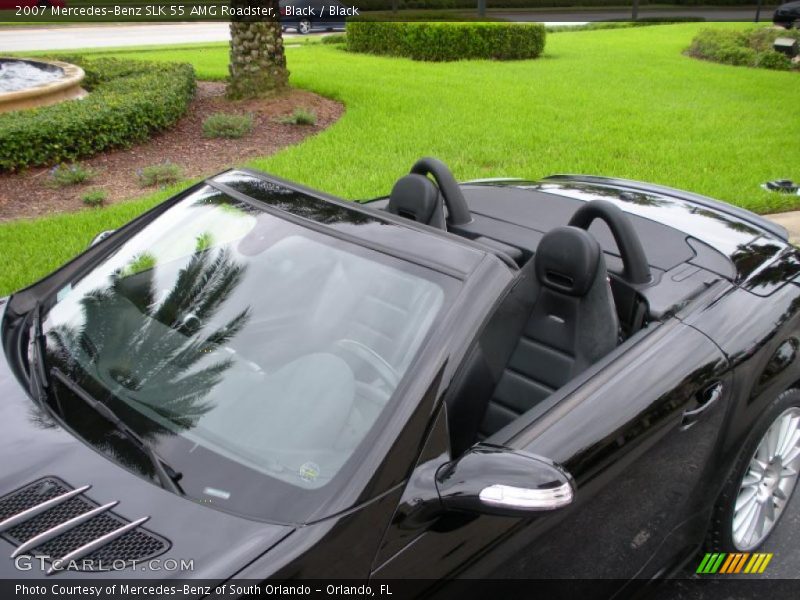 Black / Black 2007 Mercedes-Benz SLK 55 AMG Roadster