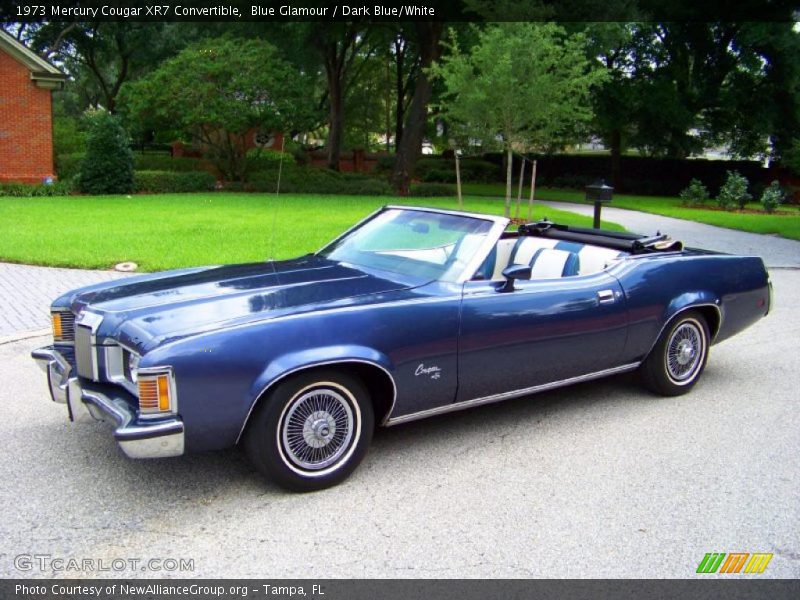 Blue Glamour / Dark Blue/White 1973 Mercury Cougar XR7 Convertible