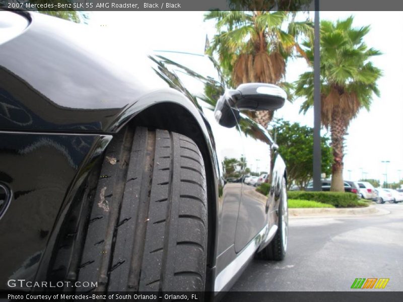 Black / Black 2007 Mercedes-Benz SLK 55 AMG Roadster