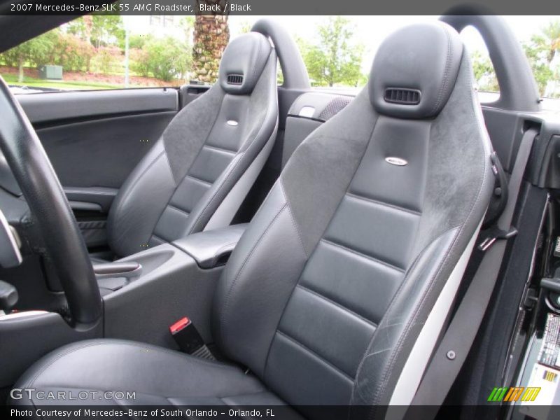 Black / Black 2007 Mercedes-Benz SLK 55 AMG Roadster
