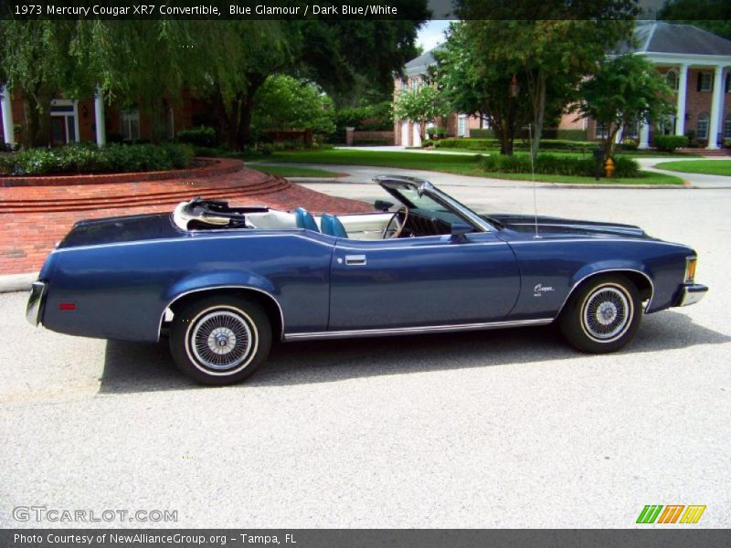 Blue Glamour / Dark Blue/White 1973 Mercury Cougar XR7 Convertible