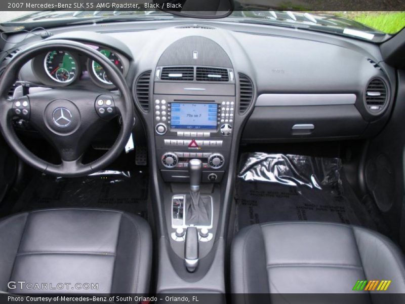 Black / Black 2007 Mercedes-Benz SLK 55 AMG Roadster
