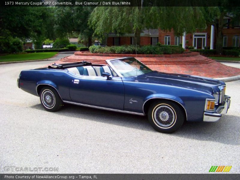 Blue Glamour / Dark Blue/White 1973 Mercury Cougar XR7 Convertible