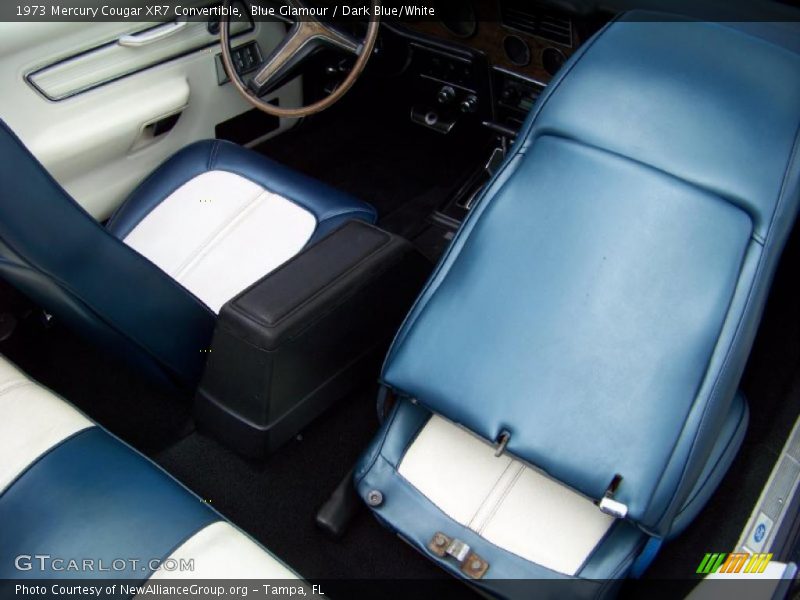 Blue Glamour / Dark Blue/White 1973 Mercury Cougar XR7 Convertible