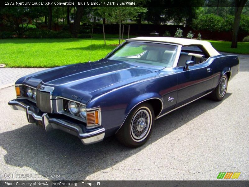 Blue Glamour / Dark Blue/White 1973 Mercury Cougar XR7 Convertible