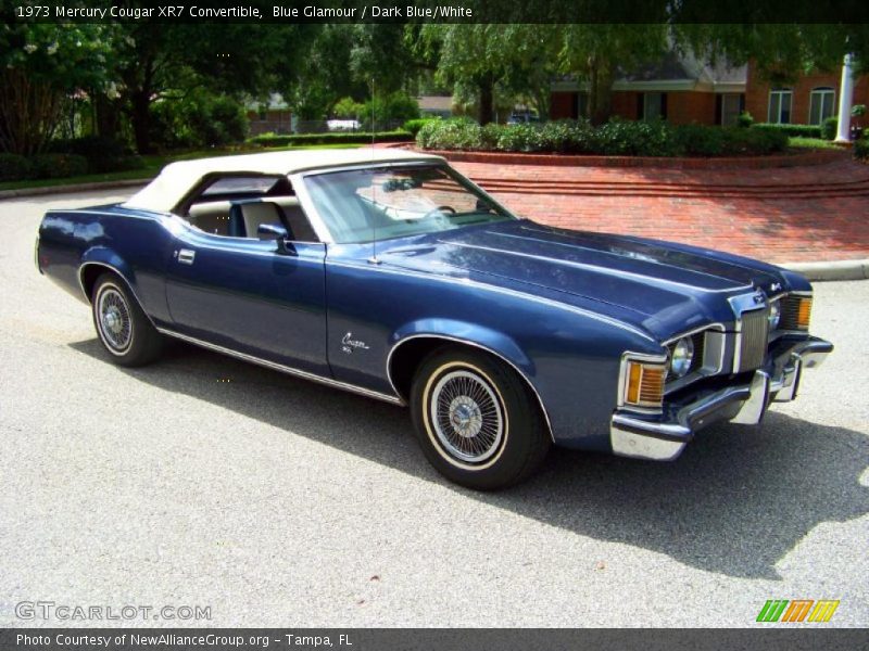 Blue Glamour / Dark Blue/White 1973 Mercury Cougar XR7 Convertible