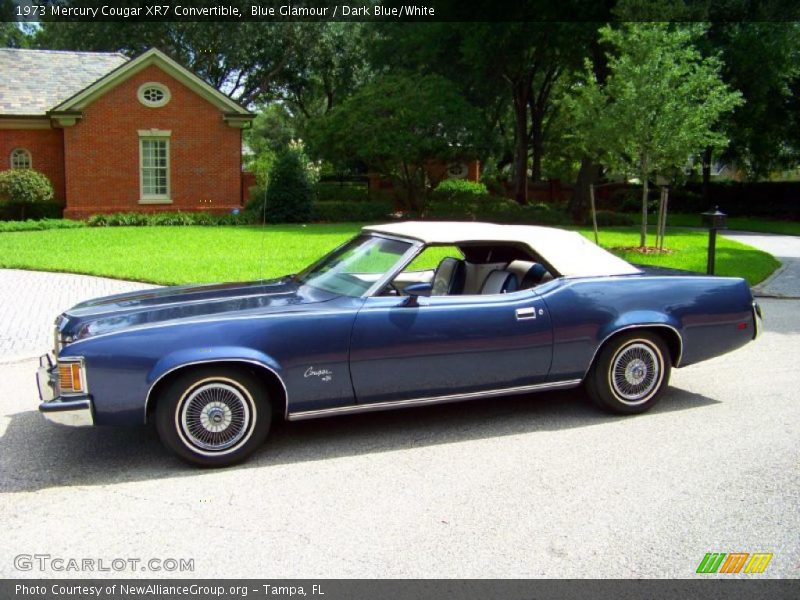 Blue Glamour / Dark Blue/White 1973 Mercury Cougar XR7 Convertible