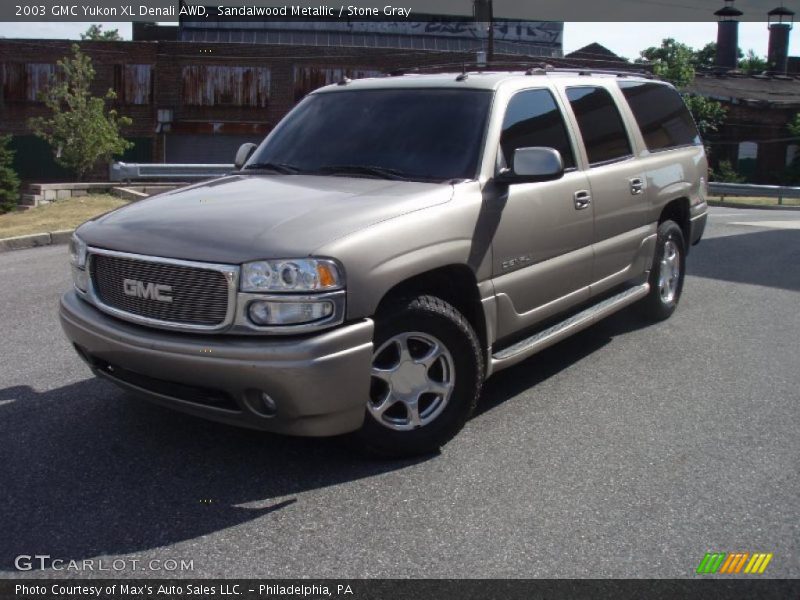 Sandalwood Metallic / Stone Gray 2003 GMC Yukon XL Denali AWD