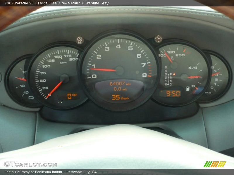 Seal Grey Metallic / Graphite Grey 2002 Porsche 911 Targa