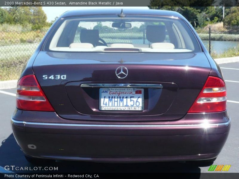 Almandine Black Metallic / Java 2000 Mercedes-Benz S 430 Sedan