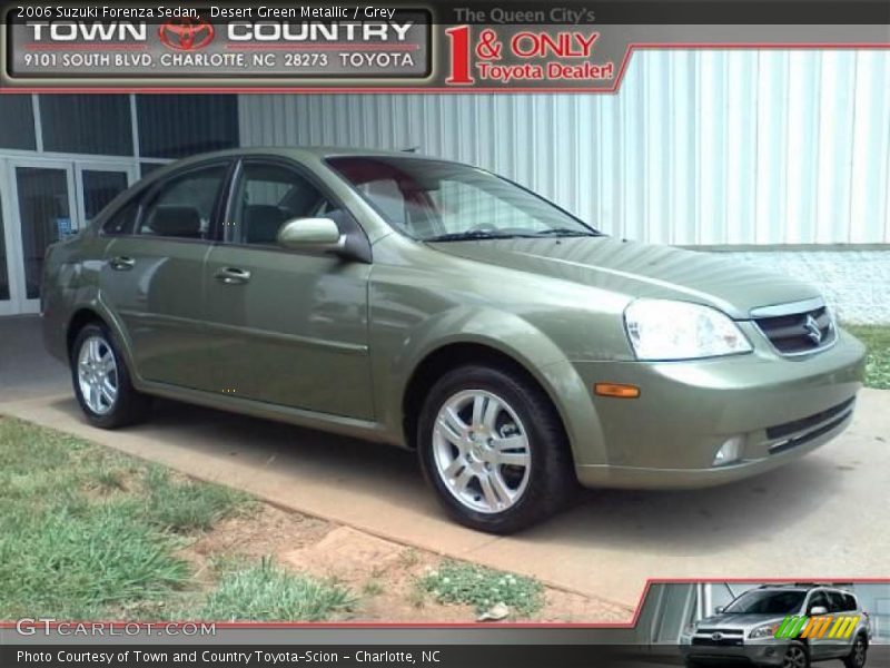 Desert Green Metallic / Grey 2006 Suzuki Forenza Sedan