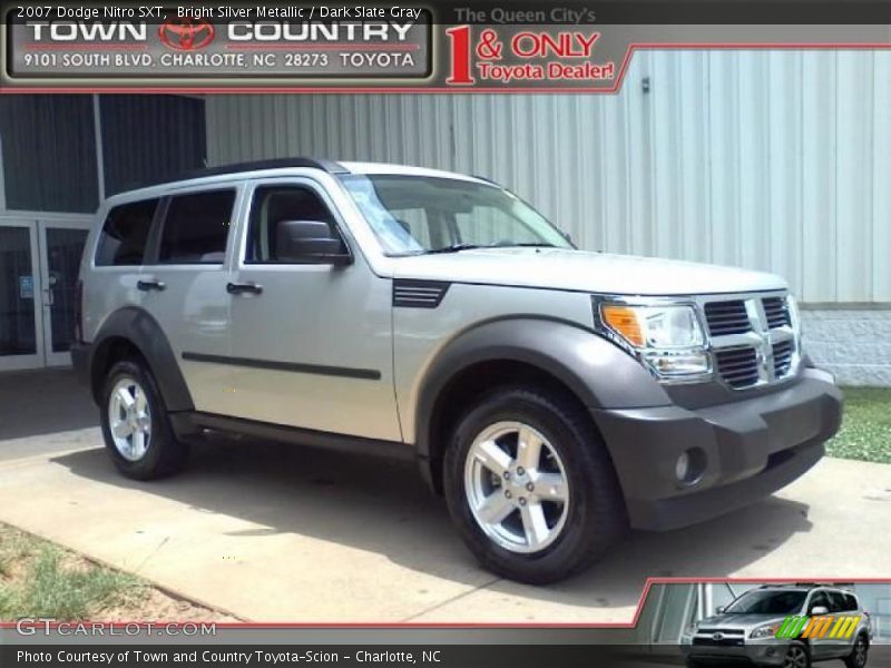 Bright Silver Metallic / Dark Slate Gray 2007 Dodge Nitro SXT