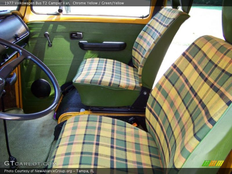 Chrome Yellow / Green/Yellow 1977 Volkswagen Bus T2 Camper Van