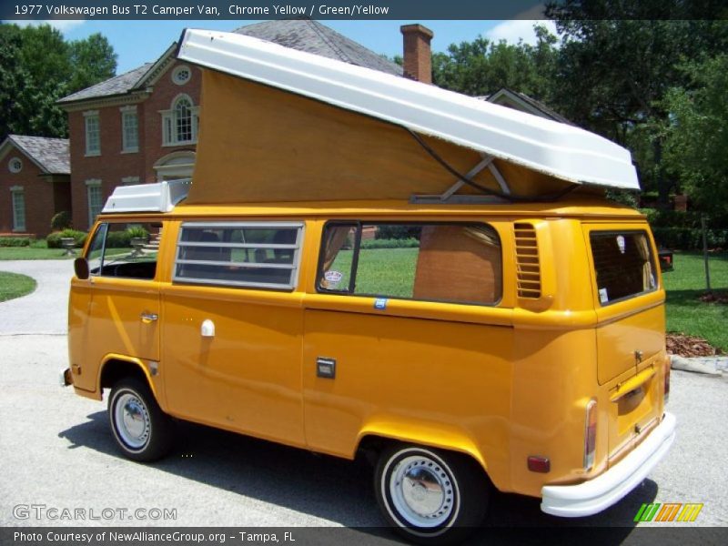 Chrome Yellow / Green/Yellow 1977 Volkswagen Bus T2 Camper Van