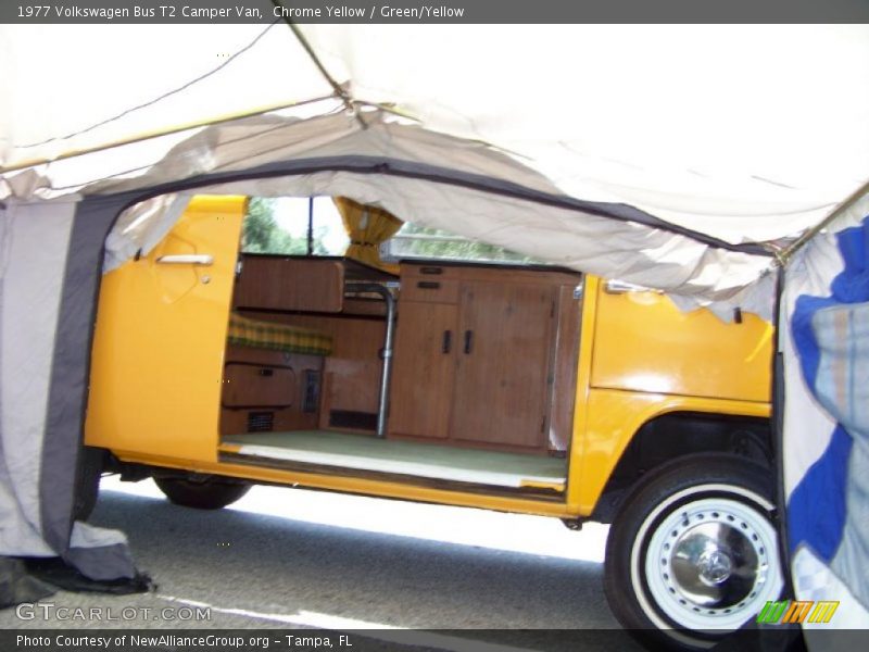 Chrome Yellow / Green/Yellow 1977 Volkswagen Bus T2 Camper Van