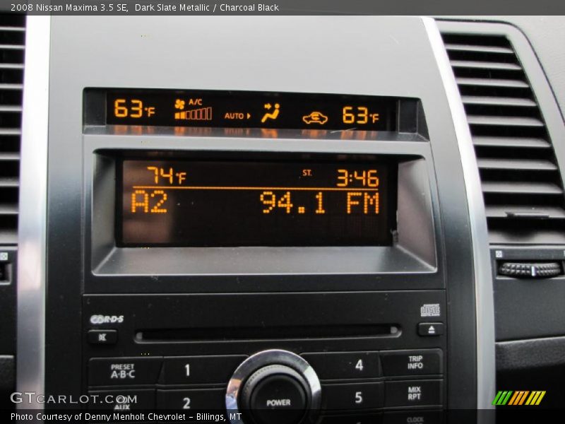 Dark Slate Metallic / Charcoal Black 2008 Nissan Maxima 3.5 SE