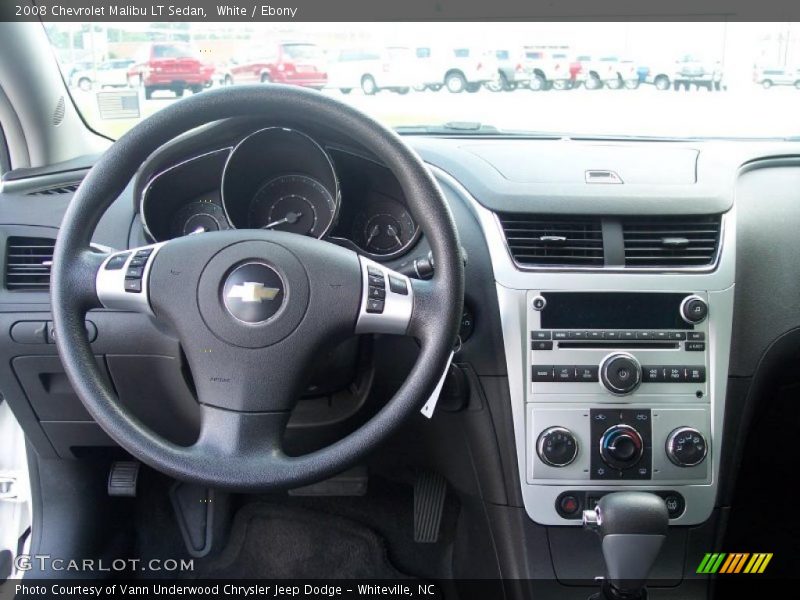 White / Ebony 2008 Chevrolet Malibu LT Sedan