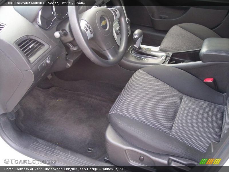 White / Ebony 2008 Chevrolet Malibu LT Sedan