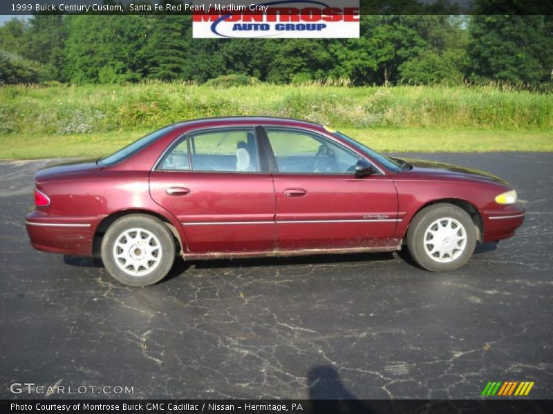 Santa Fe Red Pearl / Medium Gray 1999 Buick Century Custom