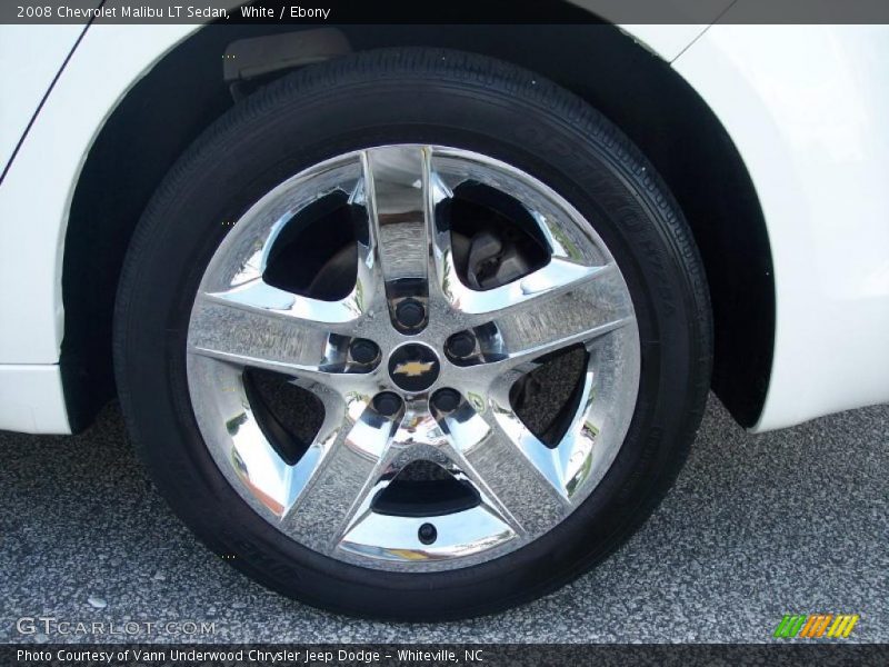 White / Ebony 2008 Chevrolet Malibu LT Sedan