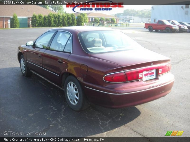 Santa Fe Red Pearl / Medium Gray 1999 Buick Century Custom