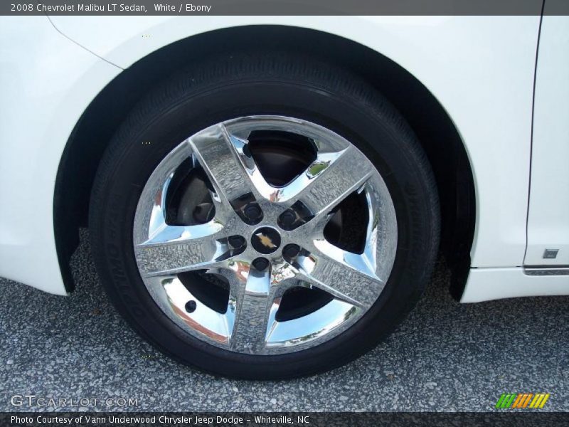 White / Ebony 2008 Chevrolet Malibu LT Sedan