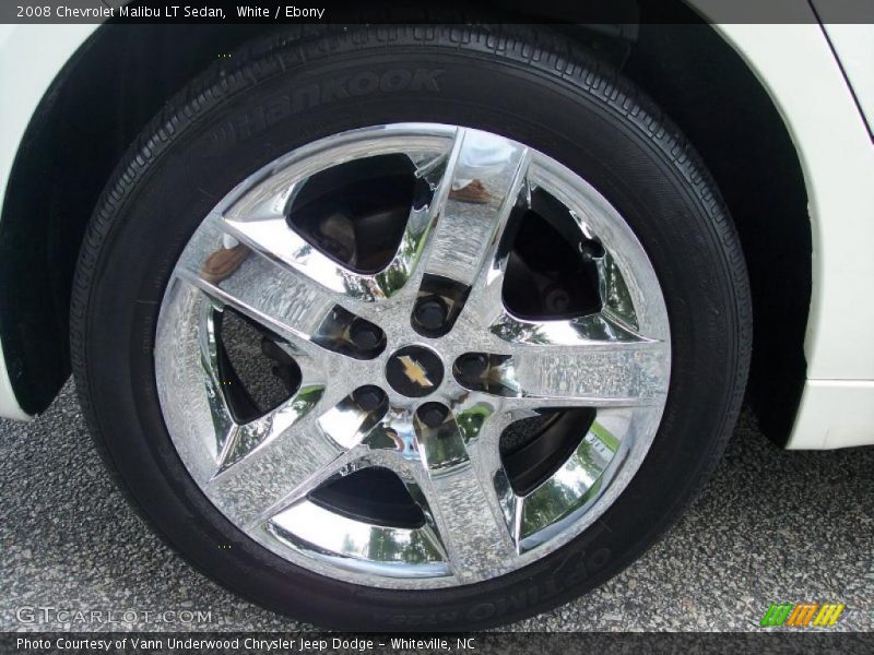 White / Ebony 2008 Chevrolet Malibu LT Sedan