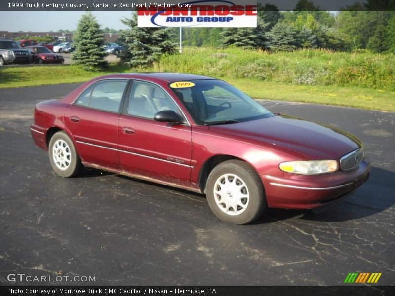 Santa Fe Red Pearl / Medium Gray 1999 Buick Century Custom