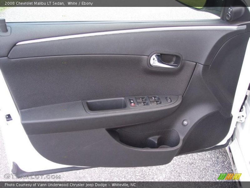 White / Ebony 2008 Chevrolet Malibu LT Sedan
