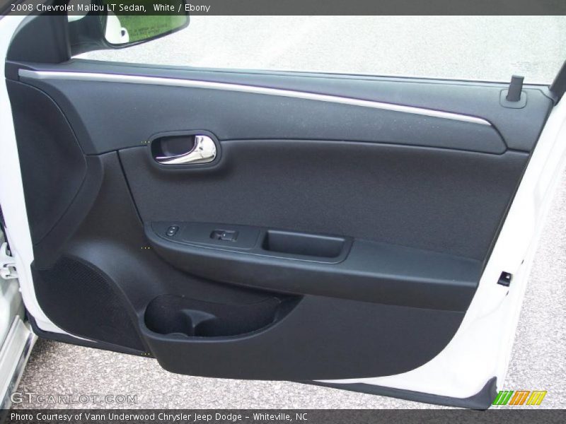 White / Ebony 2008 Chevrolet Malibu LT Sedan