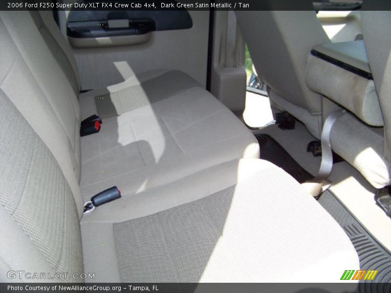 Dark Green Satin Metallic / Tan 2006 Ford F250 Super Duty XLT FX4 Crew Cab 4x4