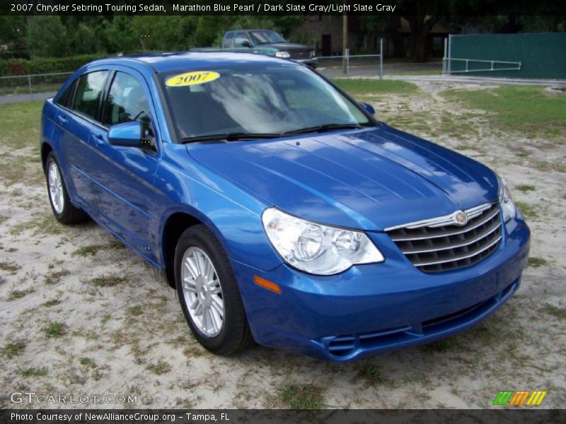 Marathon Blue Pearl / Dark Slate Gray/Light Slate Gray 2007 Chrysler Sebring Touring Sedan