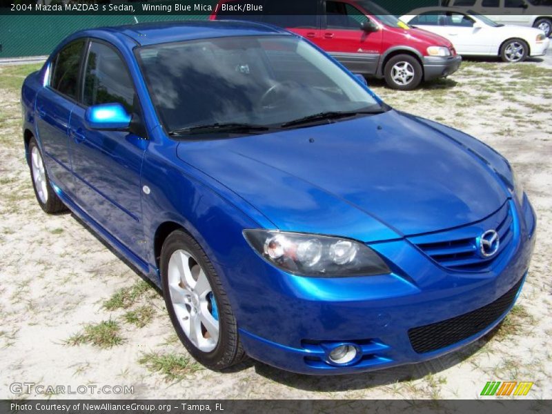 Winning Blue Mica / Black/Blue 2004 Mazda MAZDA3 s Sedan