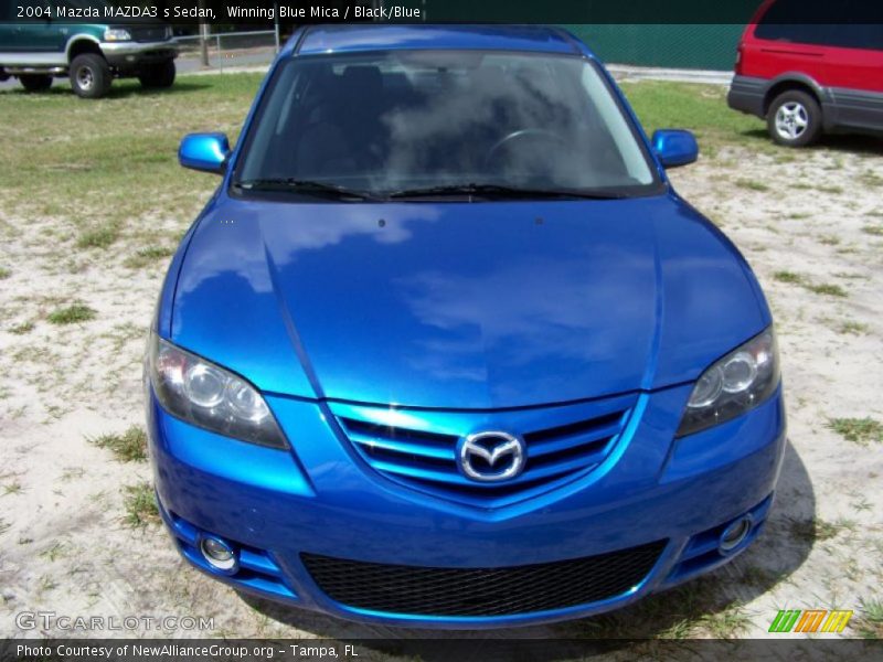 Winning Blue Mica / Black/Blue 2004 Mazda MAZDA3 s Sedan