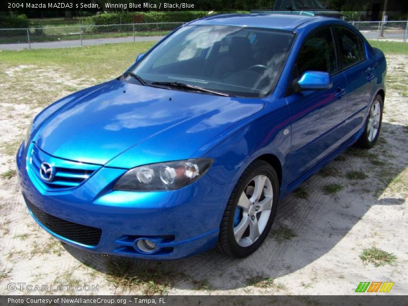 Winning Blue Mica / Black/Blue 2004 Mazda MAZDA3 s Sedan