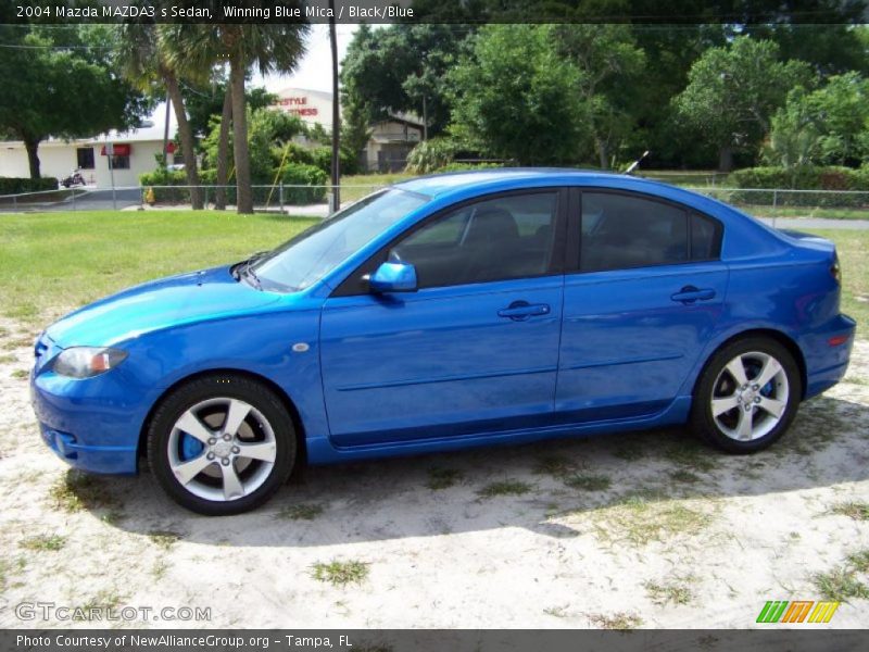 Winning Blue Mica / Black/Blue 2004 Mazda MAZDA3 s Sedan