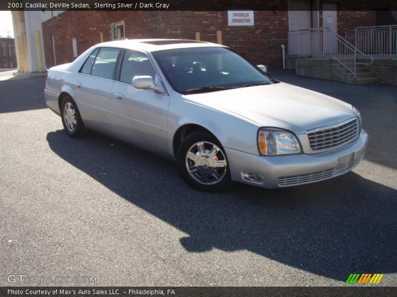 Sterling Silver / Dark Gray 2003 Cadillac DeVille Sedan
