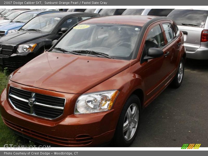 Sunburst Orange Pearl / Pastel Slate Gray 2007 Dodge Caliber SXT