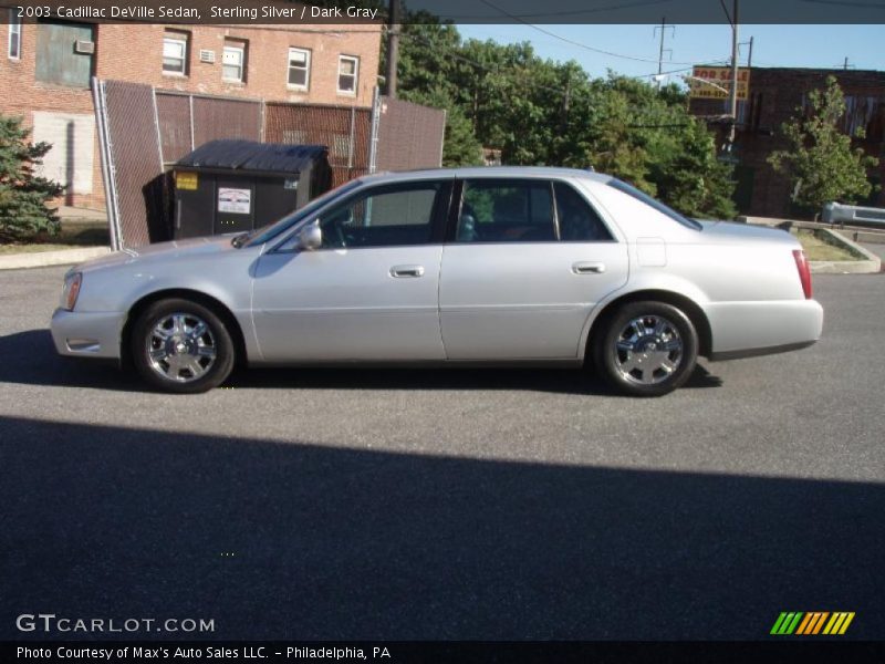 Sterling Silver / Dark Gray 2003 Cadillac DeVille Sedan