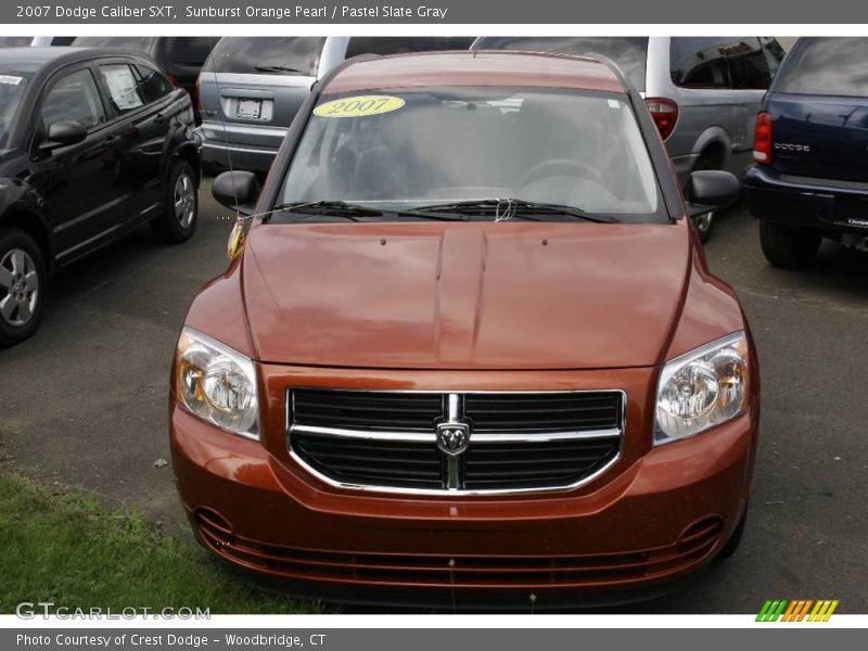 Sunburst Orange Pearl / Pastel Slate Gray 2007 Dodge Caliber SXT