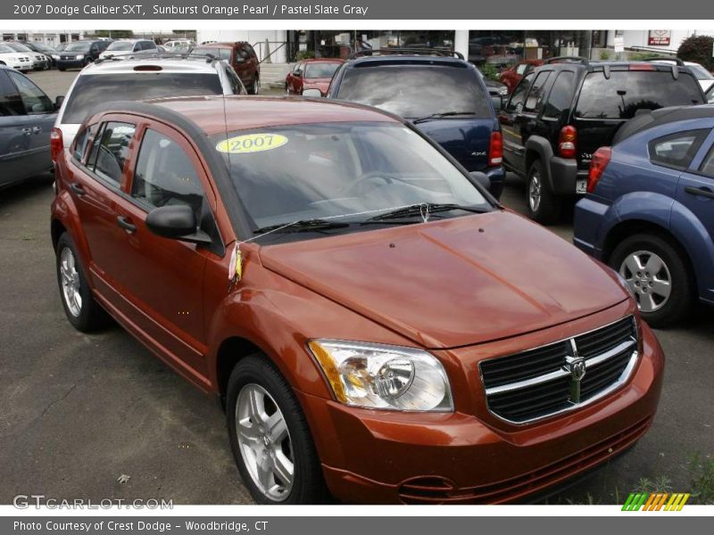 Sunburst Orange Pearl / Pastel Slate Gray 2007 Dodge Caliber SXT