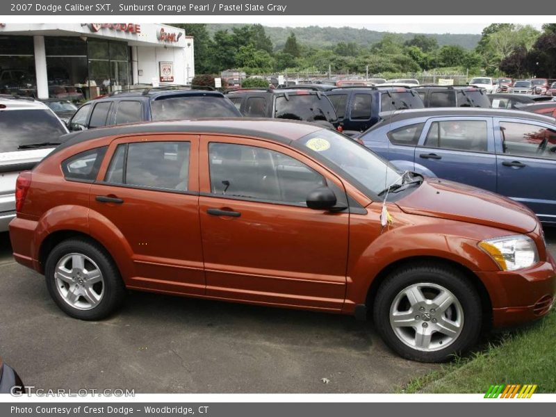 Sunburst Orange Pearl / Pastel Slate Gray 2007 Dodge Caliber SXT
